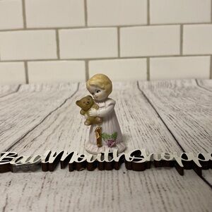 Vintage Enesco Growing Up Birthday Girls Porcelain Figurine - Blonde, 1